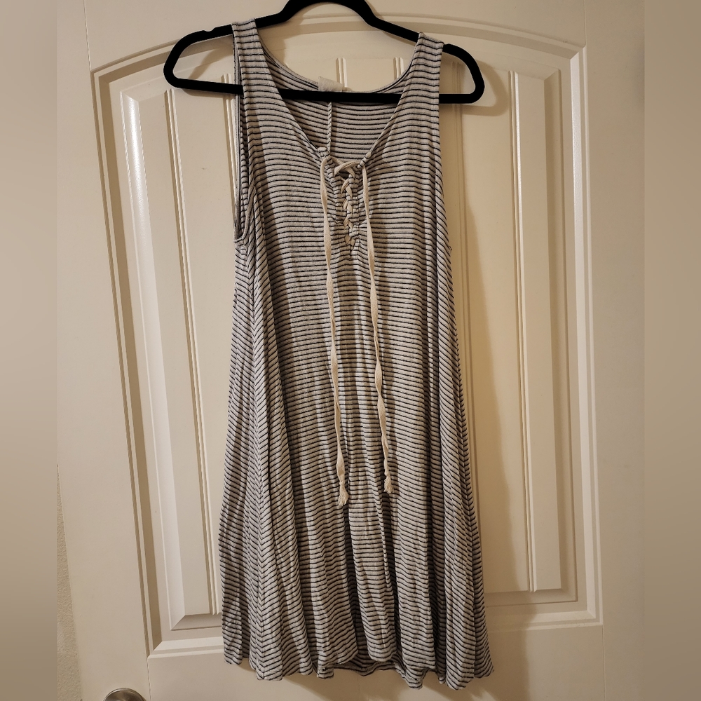 Lace Front Sleeveless Dress